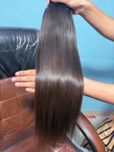 Extensions de cheveux humains vierges longues et droites bon marché de 30 pouces Cheveux naturels indiens bruts avec cuticules alignées Faisceaux de haute qualité - Product Image 2