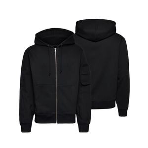 Nueva llegada Sudadera con capucha con cremallera para hombre Color sólido Colores personalizados tamaño y logotipo Transpirable nueva moda Hombres elegante Sudadera con capucha con cremallera - Product Image 1