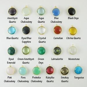Collier en labradorite avec pendentif de pierre précieuse ronde à facettes de 14mm pour bijoux et cadeaux personnalisés. - Product Image 6