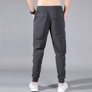 กางเกงผ้าแคนวาสสายทางทรงตรงสำหรับผู้ชายกางเกงวิ่งออกกำลังกายแบบลำลองผ้าแคนวาสสำหรับใส่ไปยิมเอวยางยืด - Product Image 5