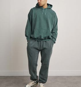 ชุดวอร์มล้างกรดสำหรับผู้ชายชุดวอร์มซักด้วยกรดมีซิปขนาดใหญ่พิเศษติดโลโก้ได้ตามต้องการ2025 - Product Image 3