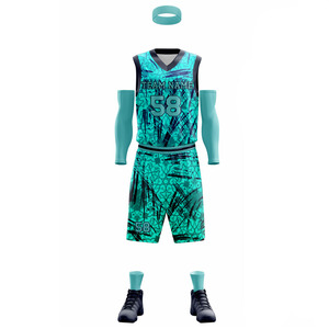Maillots de basket-ball réversibles sublimés personnalisés ensembles d'uniformes imprimés en polyester à séchage rapide pour hommes - Product Image 4