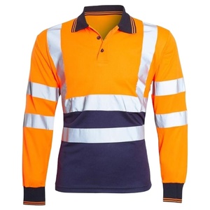 Polos ligeros holgados para hombre, ropa de trabajo de alta visibilidad, cinta reflectante - Product Image 1
