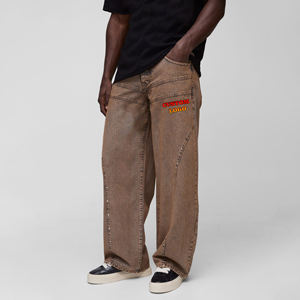 2025 recién llegado Streetwear ligero estilo Vintage pantalones de mezclilla barro sucio lavado transpirable pantalones vaqueros holgados para hombres - Product Image 4