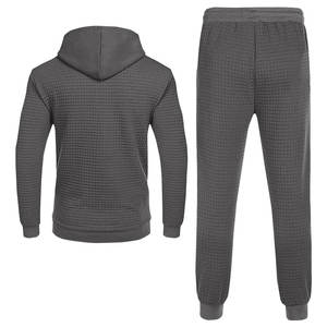 Ensemble de survêtement de sport pour homme, jogging respirant et lourd, sweat-shirt à capuche pour les sports d'hiver, qualité supérieure, cordon de serrage en gros - Product Image 2