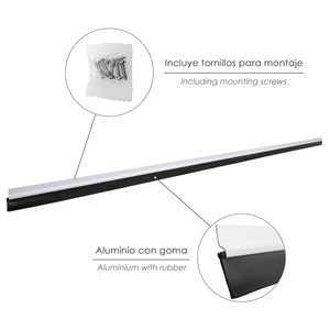 Burlete per Porte di Garage in Alluminio Bianco con Gomma 2,5 m. - Product Image 3