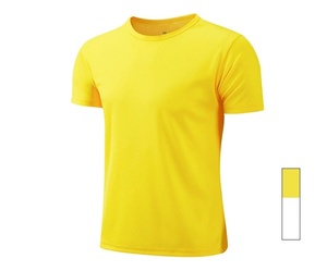 Camiseta Lisa personalizada para gimnasio, ropa de fitness de verano para hombre, Camiseta deportiva ajustada con cuello redondo para correr, camiseta de entrenamiento de secado rápido para hombre - Product Image 2