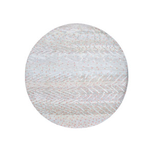 Manchaha พรมขนสัตว์และผ้าไหมสีงาช้างแบบผูกมือ Lub-6571พิมพ์ลาย - Product Image 1