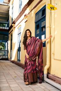 LATESAT DESIGNER PALLU ET TISSU EN COTON LOURD SAREE - Product Image 3