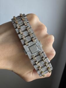 Reloj de Lujo para Hombre con Diamantes Moissanite, Chapado en Oro Blanco, Estilo Hip Hop, Precio de Fábrica, Venta al Por Mayor - Product Image 5