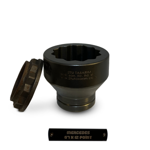 Clé à douille à 12 points de 67 mm pour écrous d'essieu/roue de camions Mercedes, usage intensif |   3/4 Drive-2TUTASARIM Garantie de 2 ans de la marque - Product Image 5