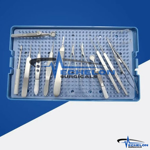 Juego de 15 Instrumentos Quirúrgicos Oftálmicos para Cataratas y Chalazión, Bandeja de Esterilización Manual, Estuche de Acero Inoxidable de Grado Alemán - Product Image 4