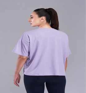 Camisetas informales holgadas para mujer, camisetas de algodón orgánico de primera calidad, camisetas sólidas suaves, camiseta redonda de manga corta con estampado personalizado - Product Image 2