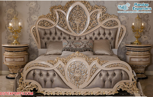 Juego de Muebles de Dormitorio Moderno de 5 Piezas con Cabecera Acolchada, Muebles de Dormitorio Barrocos en Diseño Moderno, Juego de Dormitorio Contemporáneo de Madera de Teca, EE. UU. - Product Image 5