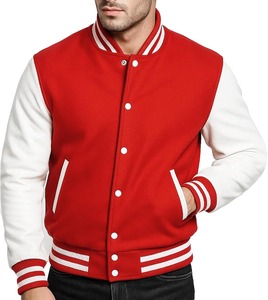 Obtenez une veste bomber en cuir et laine sur mesure, unisexe, camouflage, coupe-vent, imperméable, production OEM d'usine, haute qualité - Product Image 1