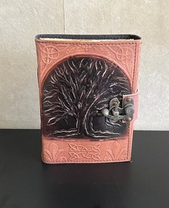 Diario de cuero de 200 páginas hecho a mano estilo Vintage Árbol de la vida en relieve hilo Natural puro cosido con encuadernación de punto de sillín en espiral - Product Image 1