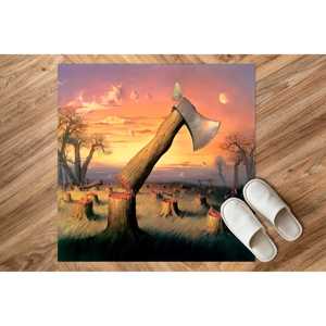 Tapis en bois rouge Viladimir Kush, Tapis Viladimir Kush, Tapis imprimé, Tapis à poils doux - Product Image 4