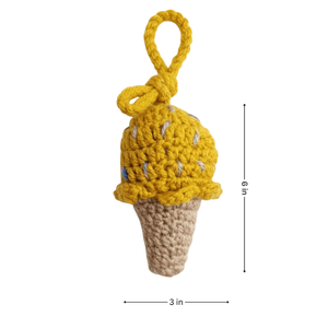 Crochet Ice Cream Keychain DIY <b>Bag</b> Accessory <b>Charm</b> - Product Image 2