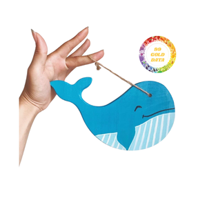 Élégant accent de poisson en bois pour les amateurs de décoration artisanale-Design traditionnel de haute qualité conçu pour une utilisation suspendue sur une étagère - Product Image 2