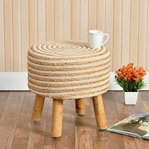 Pouf en jonc de mer tissé naturel le plus vendu salon décoration de maison contemporaine conceptions OEM noël personnalisé fait à la main Vietnam - Product Image 3