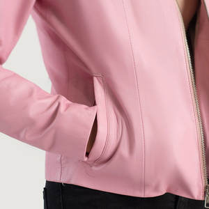 Veste en cuir à manches longues boutonnée pour femmes Good Stuff Color Full Stylish Outfit Veste en cuir pour femmes - Product Image 6