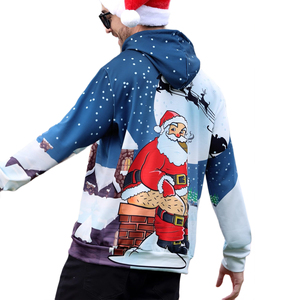 Sweats à capuche de Noël pour hommes les plus vendus hiver Sweats à capuche de Noël personnalisés de haute qualité avec sublimation fabriqués au Pakistan - Product Image 2