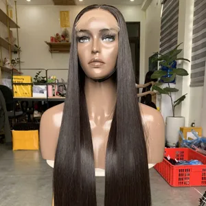 Wig bob rambut lurus renda kutikula lurus HD Swiss harga grosir rambut Donor