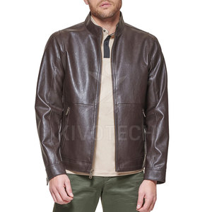 Chaqueta de cuero cálida de invierno informal para hombre Piel de vaca transpirable con revestimiento a un precio razonable - Product Image 1