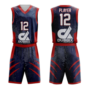 Ensembles d'uniformes de sport pour hommes 100% polyester, personnalisés, design d'équipe de basketball 3D, respirant, séchage rapide, antibactérien, été - Product Image 5