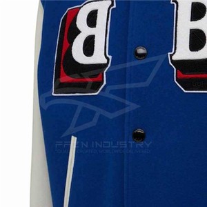 Nouvelle taille personnalisée Logo Letterman veste hommes polaire décontracté Patchwork recadrée Baseball Varsity vestes pour hommes - Product Image 4