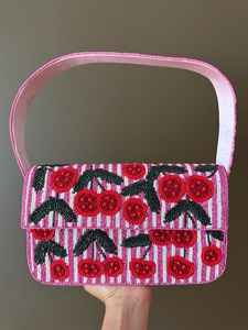 Multicolor Beaded <b>Bag</b> with Handle, Handheld <b>Bag</b>, Casual Hand <b>Bag</b>, Indian Handicraft, Handmade, <b>Baguette</b> <b>bag</b>, - Product Image 2