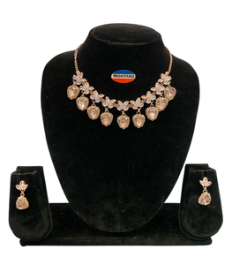 Elegante B286 Conjunto de joyas de diamantes Elegante clásico Vintage para bodas Compromiso Aniversarios y fiestas-Regalo de moda - Product Image 4