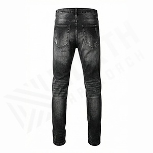New Arrivals Casual Men Patchwork Cargo Pants <b>Soft</b> Lightweight Perfect Everyday Wear Relaxed Outfits <b>Denim</b> <b>Jeans</b> Customized - Product Image 2