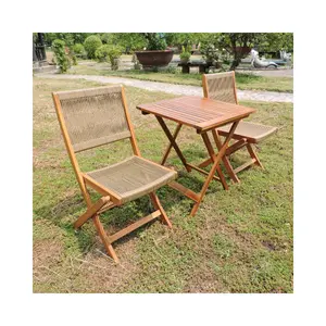 High Quality Set Folding Wooden Beach Table And Chairs Durable Wooden Outdoor Standard Packaging Odm Vietnamese Supplier Factory