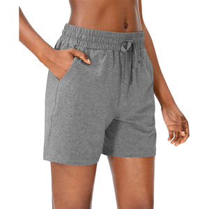 Women's Gym Shorts Low Price Breathable Quick Dry Elastic <b>Drawstring</b> with Button & Pattern Decoration Canvas Fabric - Product Image 1