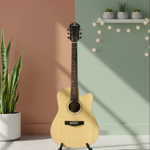 Guitare acoustique à cordes d'acier Solobeat A77 HK, corps en acajou, manche en acajou, 6 cordes, échancrée, finition naturelle, pour débutants - Disponible pour - Product Image 1