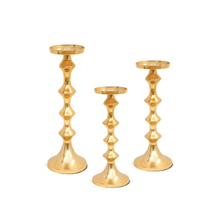 Nouveau design de bougeoirs faits à la main en métal poli doré pour la décoration d'événements à domicile forme personnalisée taille normale - Product Image 6