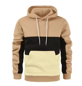 เสื้อฮู้ดแบบสวมหัวของผู้ชายผ้าฝ้ายระบายอากาศได้ดีย้อมสีล้วนสไตล์2025 - Product Image 1