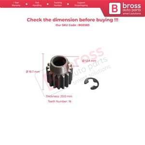 Engranaje de Reparación del Motor del Techo Convertible BGE583 para Serie 3 E30 E36 E46 Cabrio 67618360002 - Product Image 6
