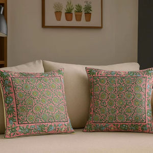 FUNDAS COJÍN IMPRESO BLOQUE MANO ALGODÓN - Product Image 1