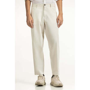 Pantalones Chinos Casuales de Verano para Hombre, Cintura Media, 90% Algodón, 10% Lino, Oxford, Antiarrugas, con Cierre Decorativo y Logotipo Personalizable - Product Image 3