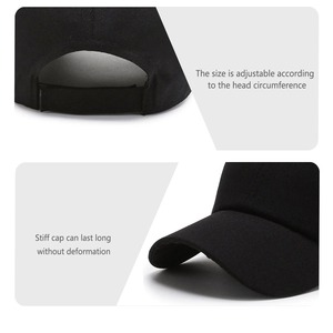 หมวกเบสบอลกันแดดกลางแจ้งใช้ได้ทั้งชายและหญิงหมวกเวลเลสปรับได้สีพื้น - Product Image 2