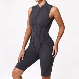 Nuevo mono deportivo y mono, traje de Yogini con cremallera trasera hueca de Material cepillado para correr y Fitness - Product Image 2