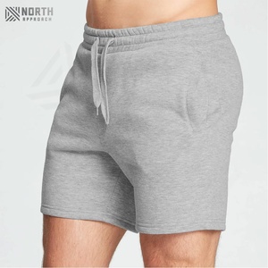 Shorts décontractés en toile imprimée avec logo pour hommes, taille mi-haute, cordon de serrage, séchage rapide, tricotés, service OEM personnalisé - Product Image 3