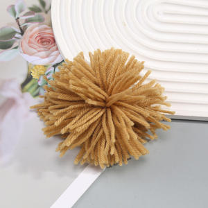 פונפונים מחוט פוליאסטר, פונפונים צבעוניים מפרווה, צעיפים, אביזרי פונפונים, כובעים, קישוטים לבגדים - Product Image 4