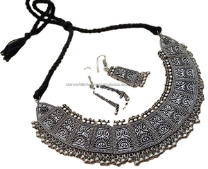 Oxyder le processus de bijoux indiens collier de mariage pour femmes Fashion Oxidize pour les décorations de mariage et de fête - Product Image 1