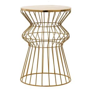 Mesa Auxiliar Redonda Dorada Moderna de Alto Brillo para Sala de Estar de Lujo, Decoración Elegante para el Hogar, Acabado de Muebles Premium - Product Image 2