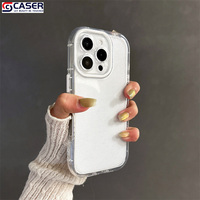 Ciel étoilé ombre lumineuse couleur unie coussin d'air semi-transparent résistant aux chocs housse de protection souple pour Iphone16 15 14