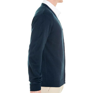 Vêtements pour hommes Cardigan bleu Pull en tricot d'affaires Homme Bleu Respirant Mode Old Mode Laine Pas cher - Product Image 3