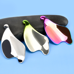 เครื่องนวดเพื่อความงามสัมผัสสูงทำจากโลหะกัวซาเครื่องมือทำจากสเตนเลสสตีลใช้ทาครีมบำรุงผิว - Product Image 4